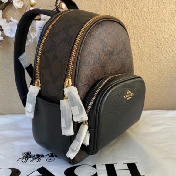 NWT Coach Mini Court Backpack In Signature Canvas c8604 - Picture 2 of 9
